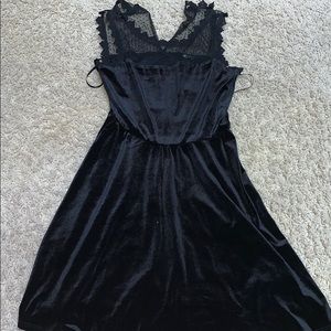 velvet black dress